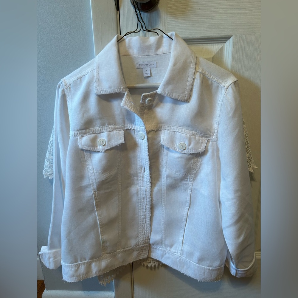 Charter Club Women's White Jacket